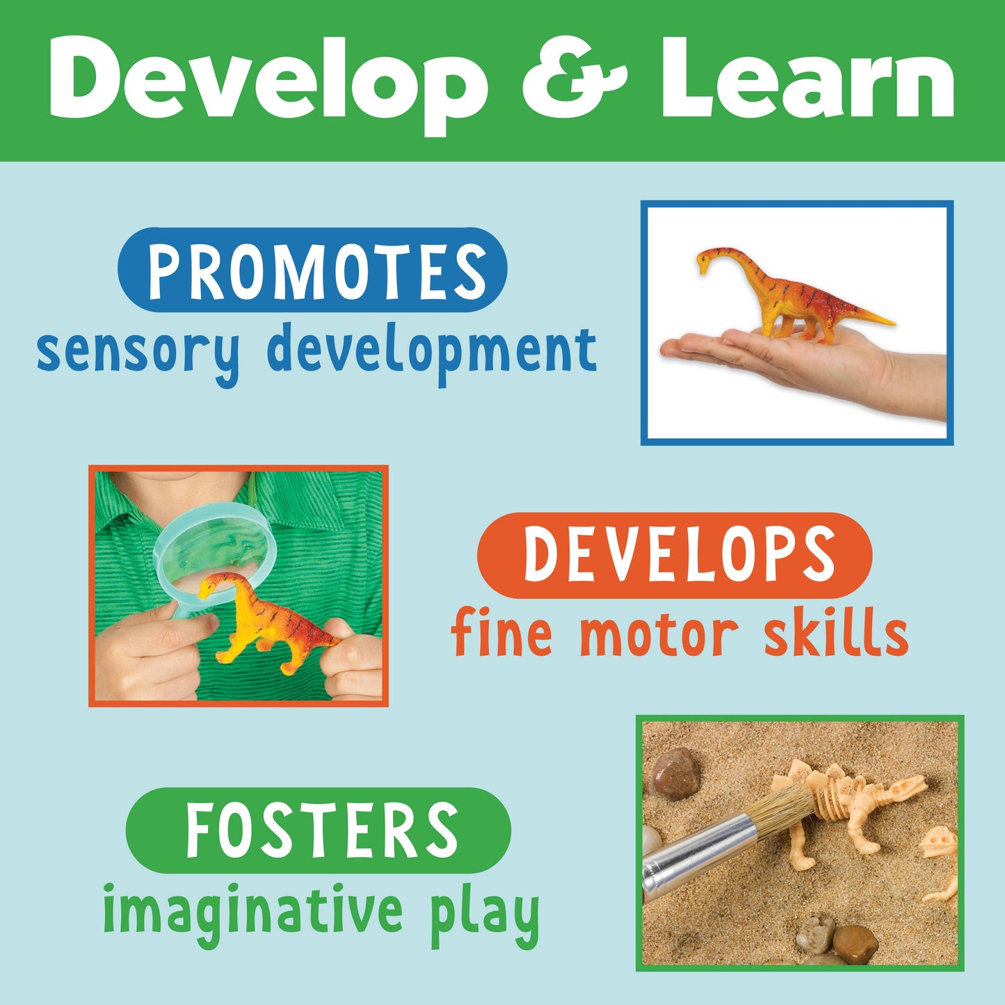Sensory Bin Dinosaur Dig