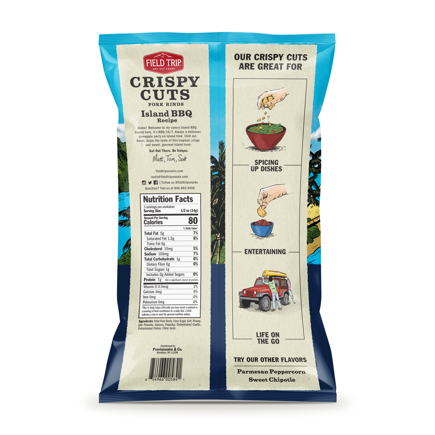 Crispy Cuts Island BBQ Pork Rind 2.5oz