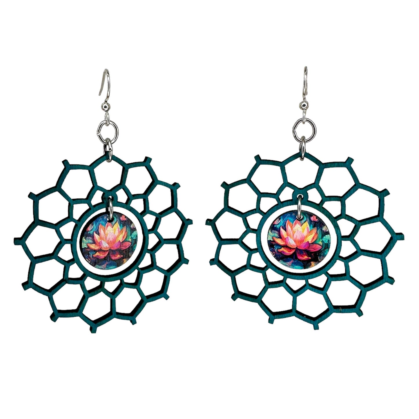 Centered Lotus Earrings