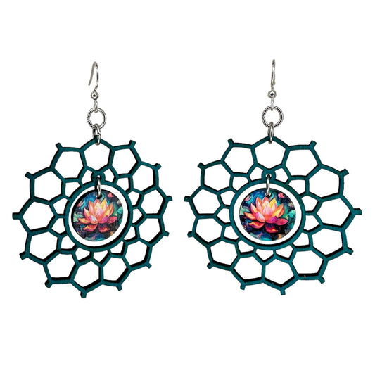 Centered Lotus Earrings