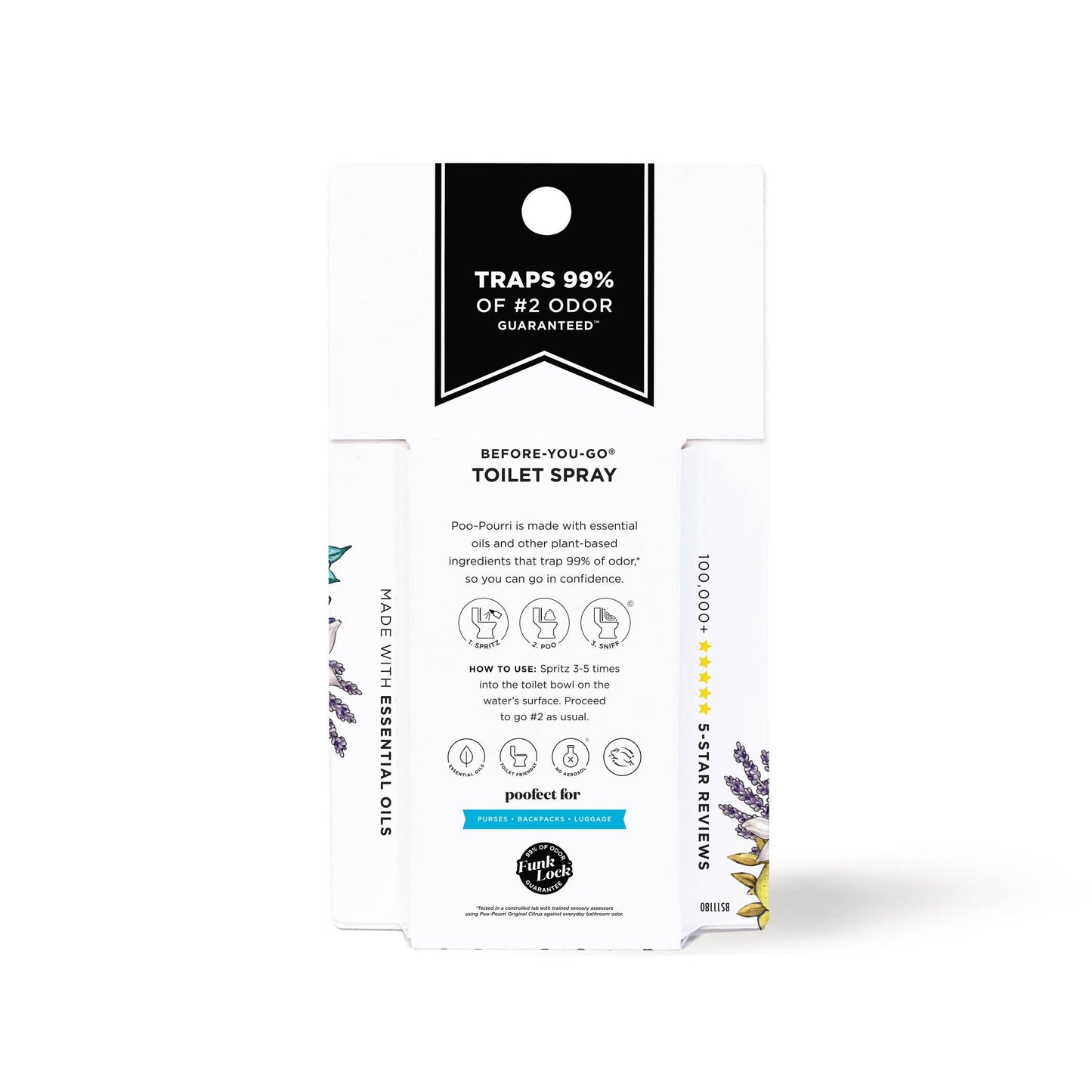 Poo-Pourri On-The-Go Travel Pack: Fresh Air, Original Citrus, Lavender Vanilla