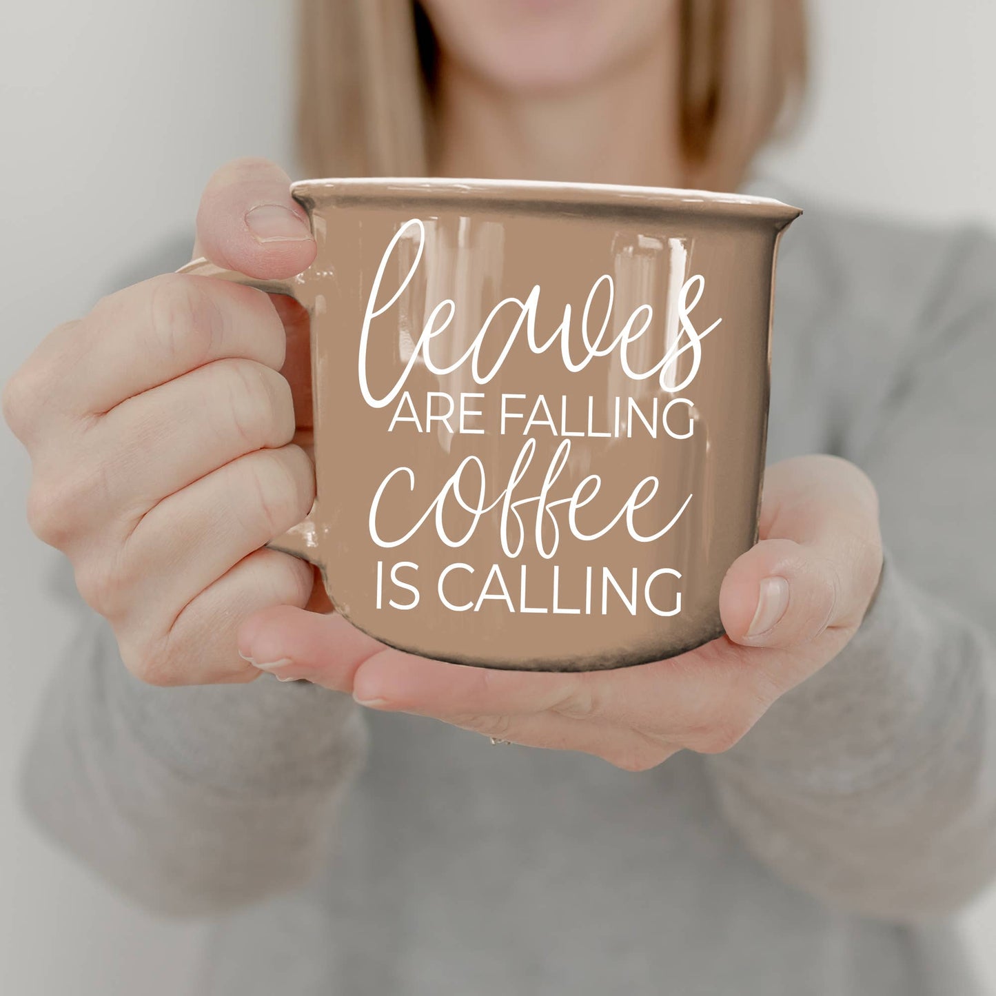 Gia Roma - Neutral Fall Coffee Mug, Ceramic Cups for Autumn Home Accent