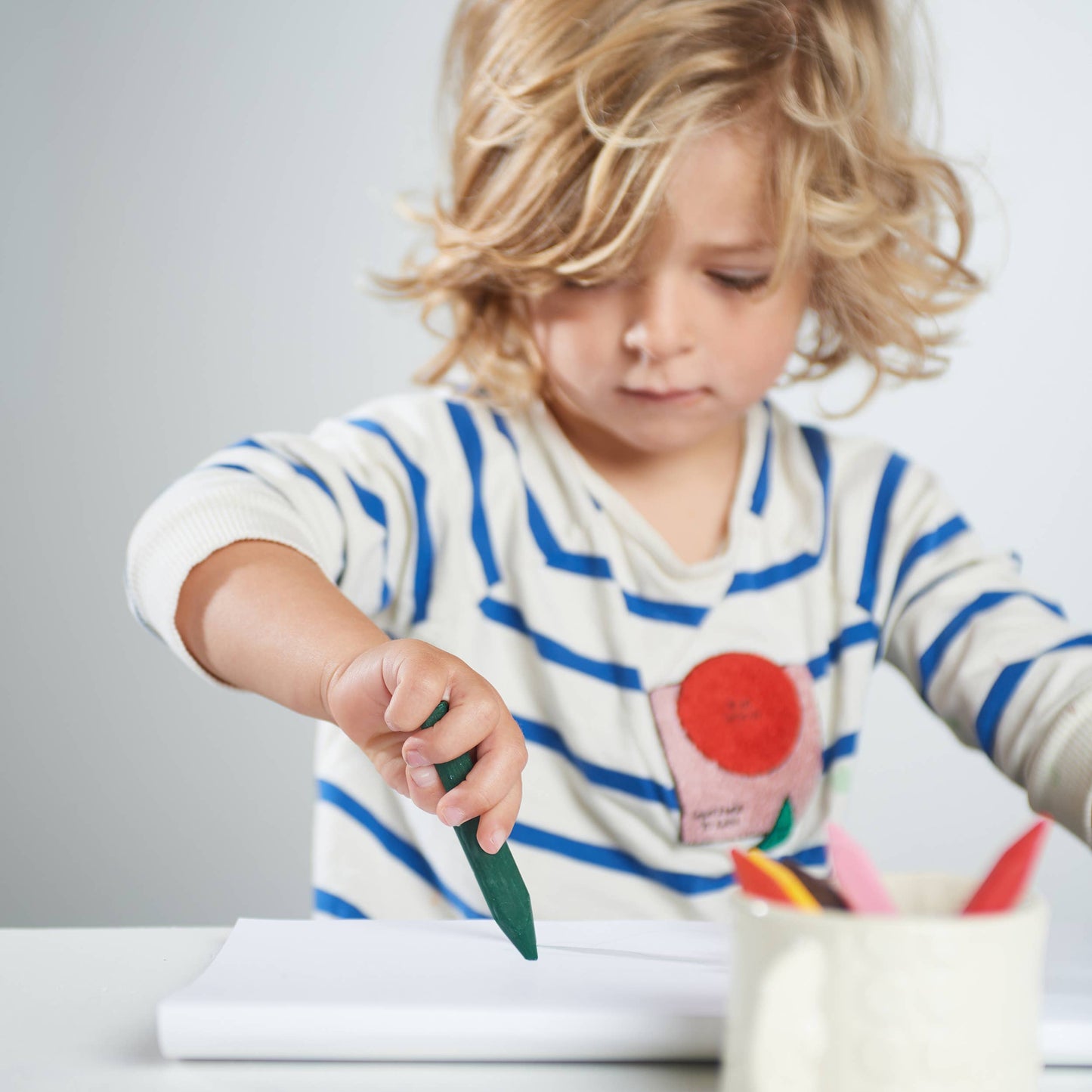 Extra Large - 8 Natural & Non-Toxic  Colors-Beeswax Crayons