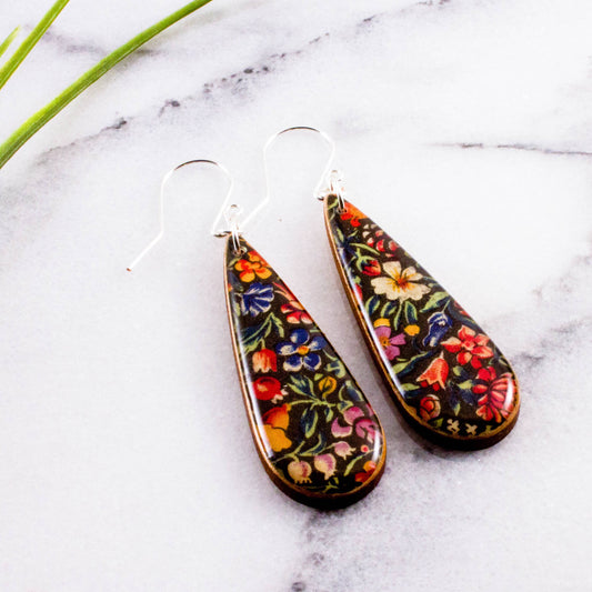No Man's Land - Dark Meadow Teardrop Earrings