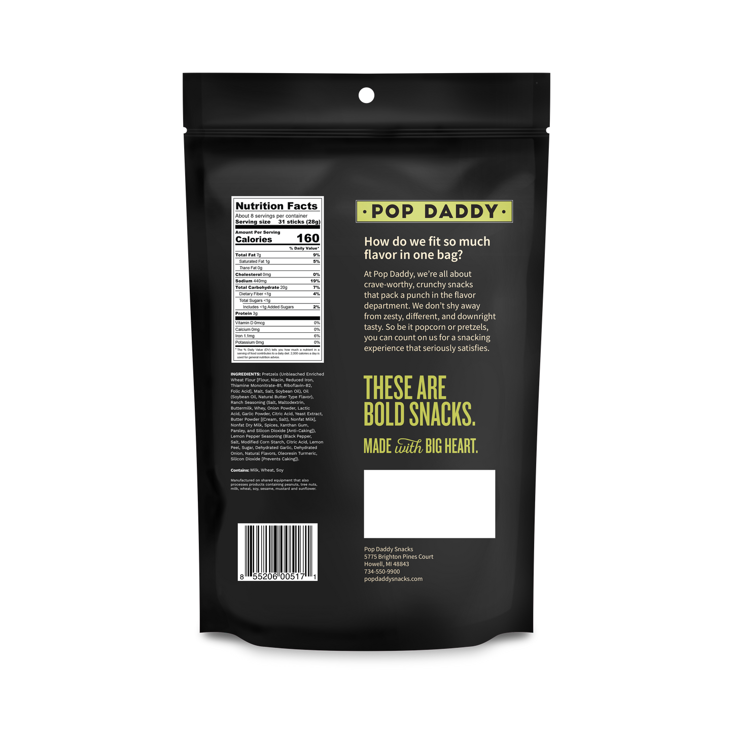 Seasoned Pretzels - 7.5oz - Peppercorn Ranch
