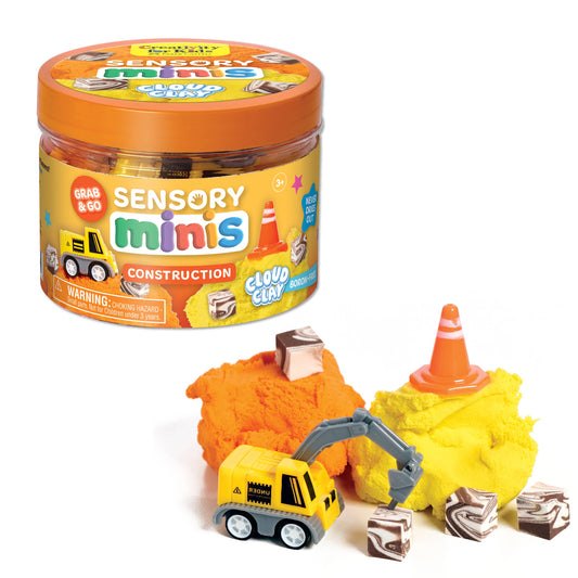 Sensory Mini Play Kit Jar with Cloud Clay - Construction Theme