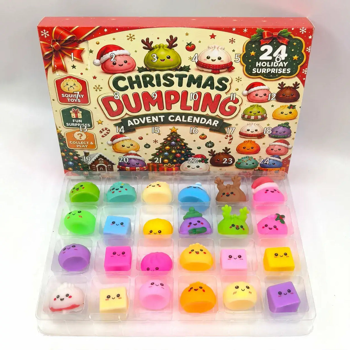 Accessiorie (We Pay All Duties) - 24-Day Christmas Emoji Dumpling Squishy Advent Calendar