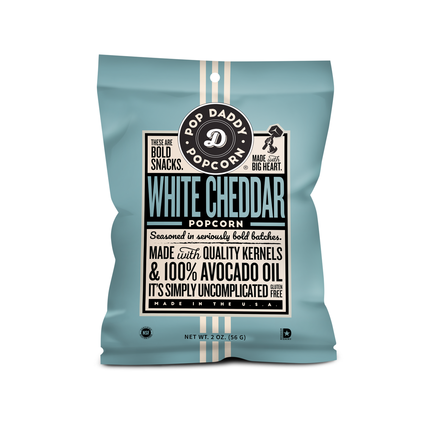 Flavored Popcorn - 2oz - Real White Cheddar