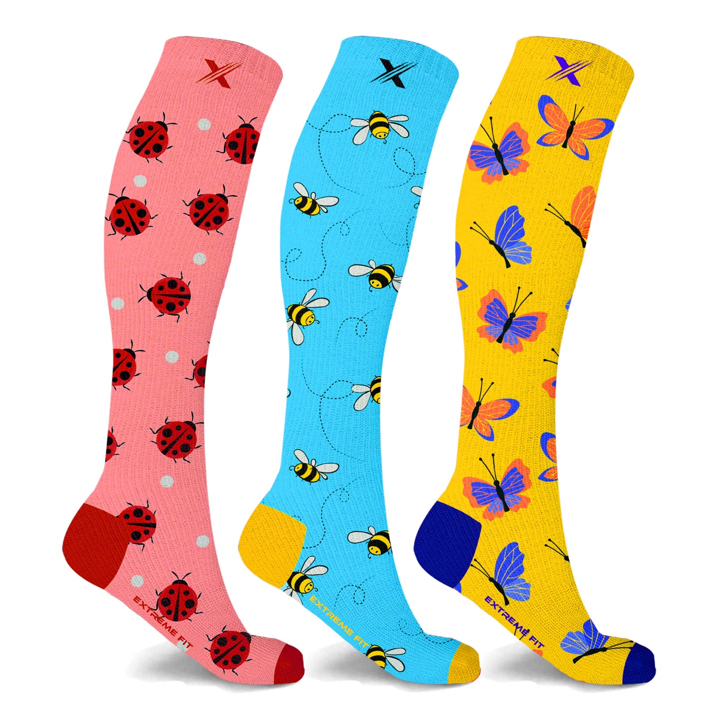 Extreme Fit Wholesale - Nature Knee High Compression Socks - 3 ASST STYLES