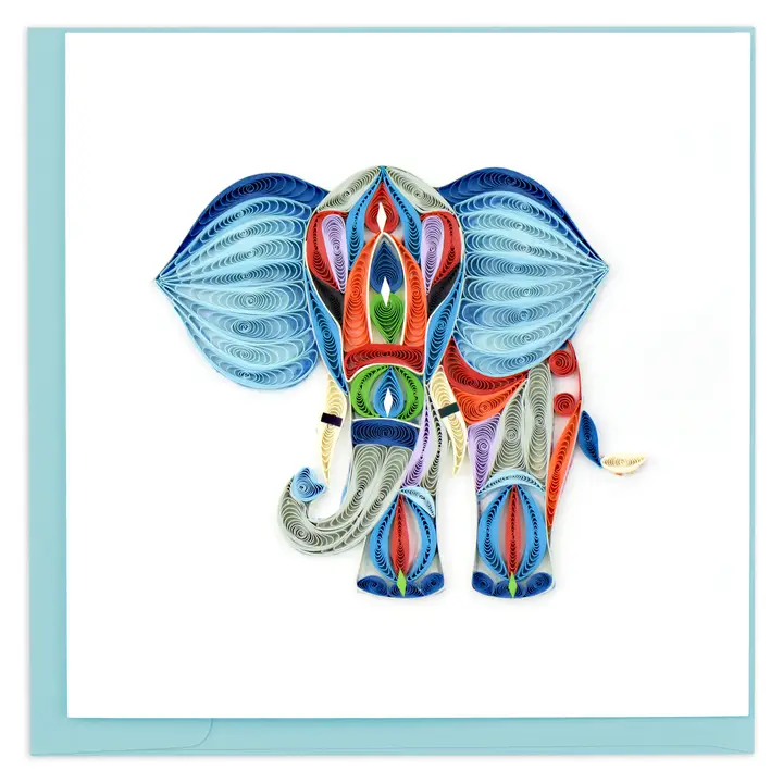 Abstract Elephant Quilling Card