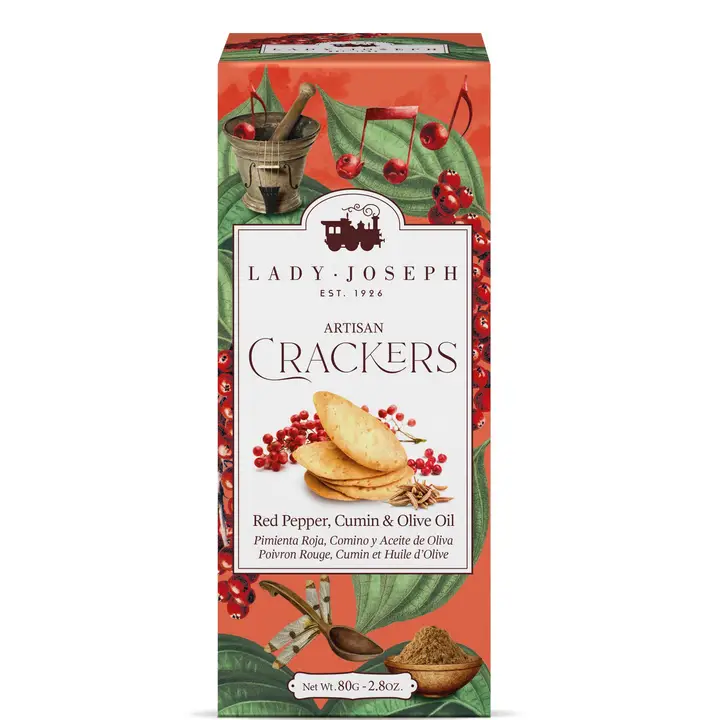 Crackers with Pink Pepper, Cumin & Olive Oil (Cracker Snack)