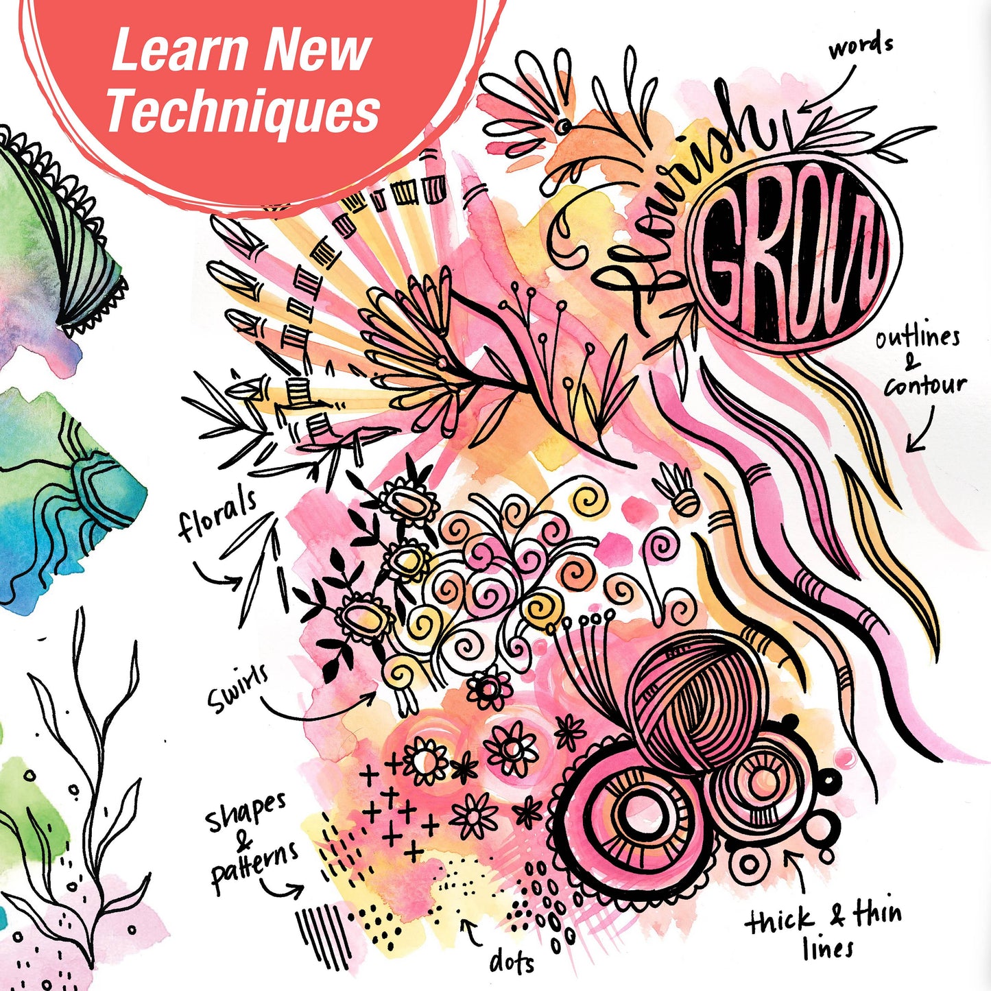 Reverse Coloring and Doodling Book - Neutral Edition