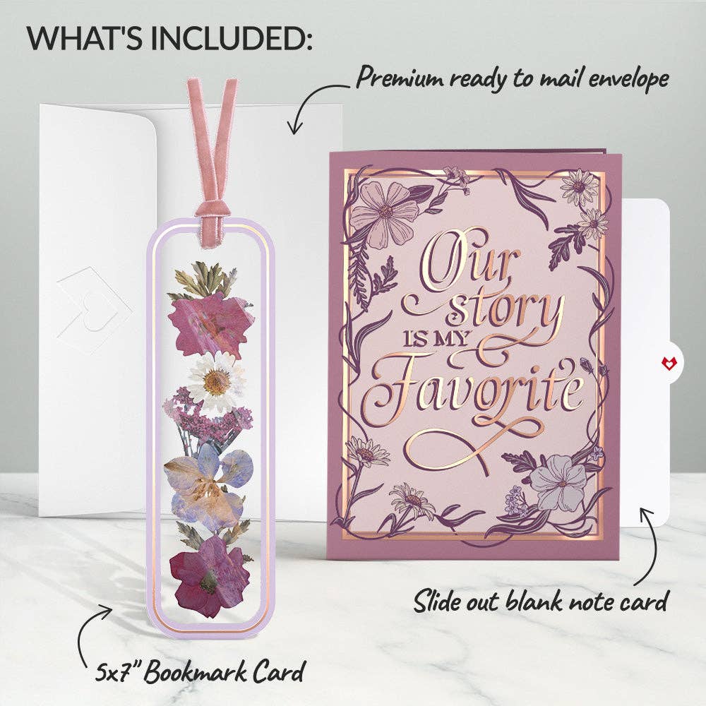 Our Story Petal Pressed™ Bookmark Card 5x7"