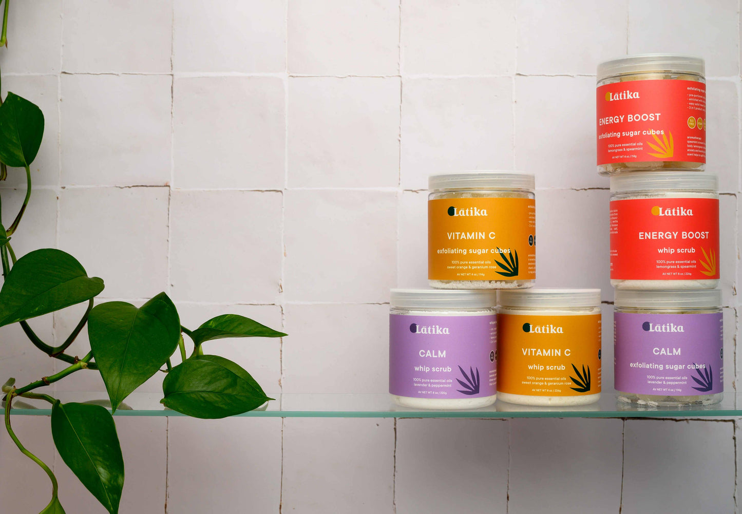 Sugar Scrub Cubes - Energy Boost - Red