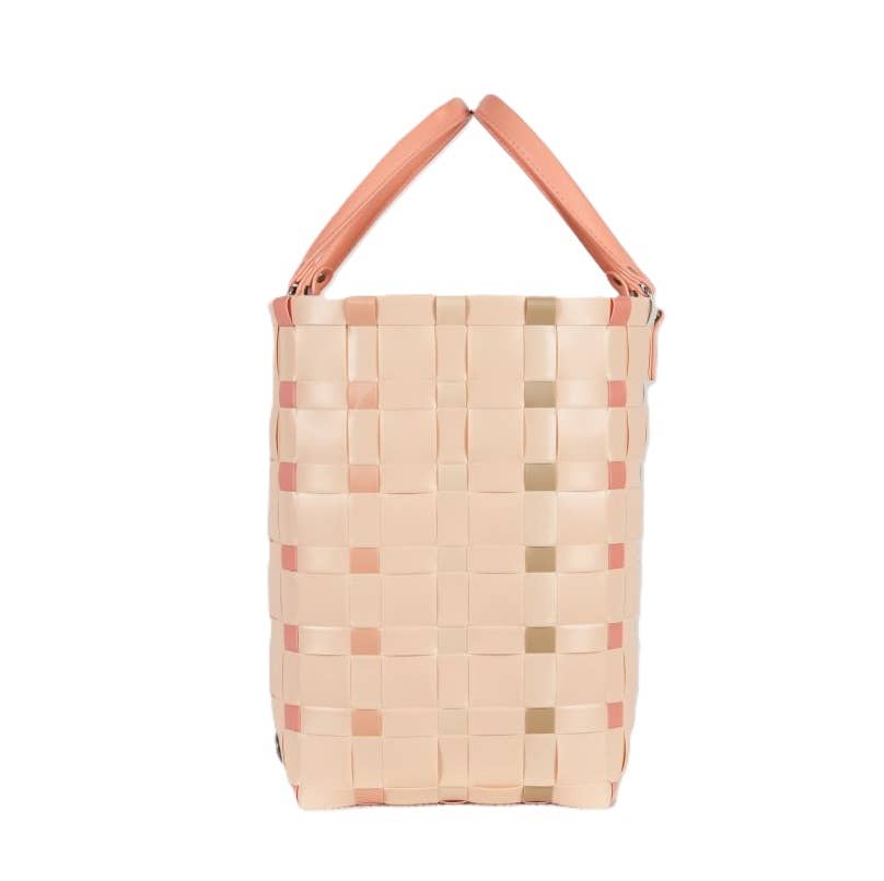 Dots Recycled Handwoven Leisure Tote Bag - Ballet Mix