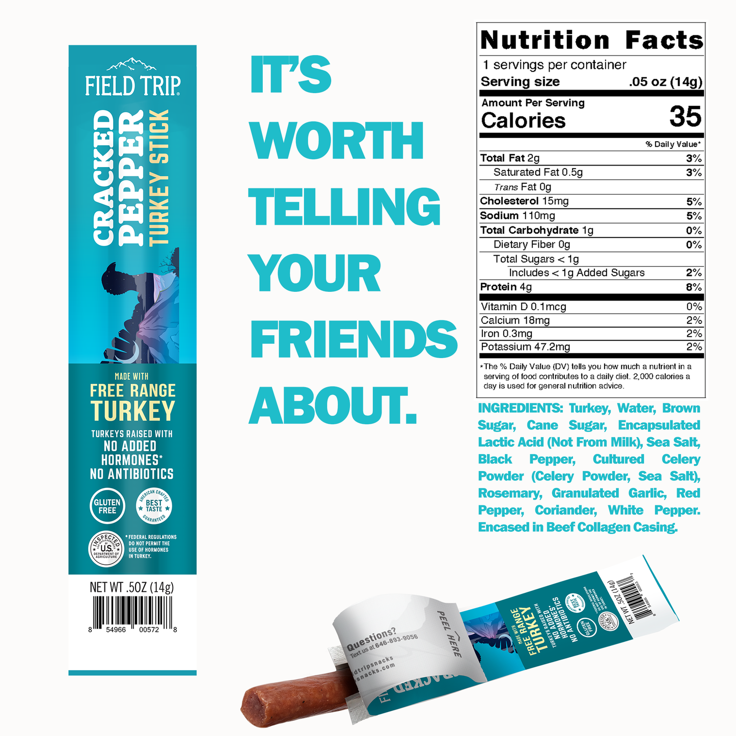Cracked Pepper Turkey Stick (0.5oz)