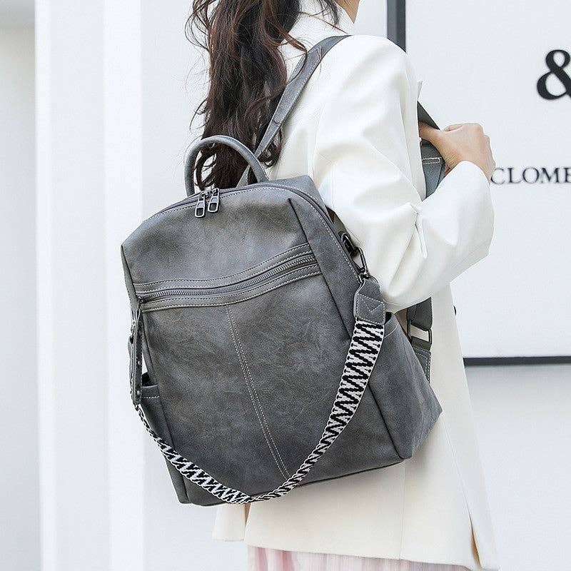 UZ Wholesale Store - Fashionable PU Large Capacity Backpack