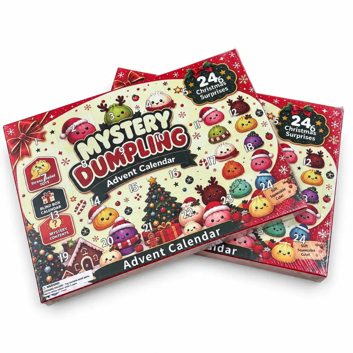 Accessiorie (We Pay All Duties) - 24-Day Christmas Emoji Dumpling Squishy Countdown Calendar
