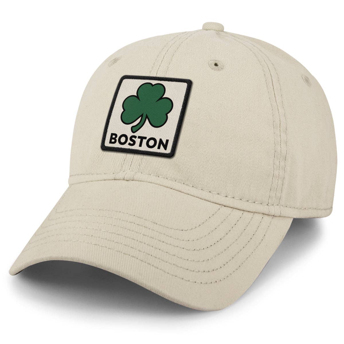 Boston Shamrock Printed Patch Dad Hat | Dark Green