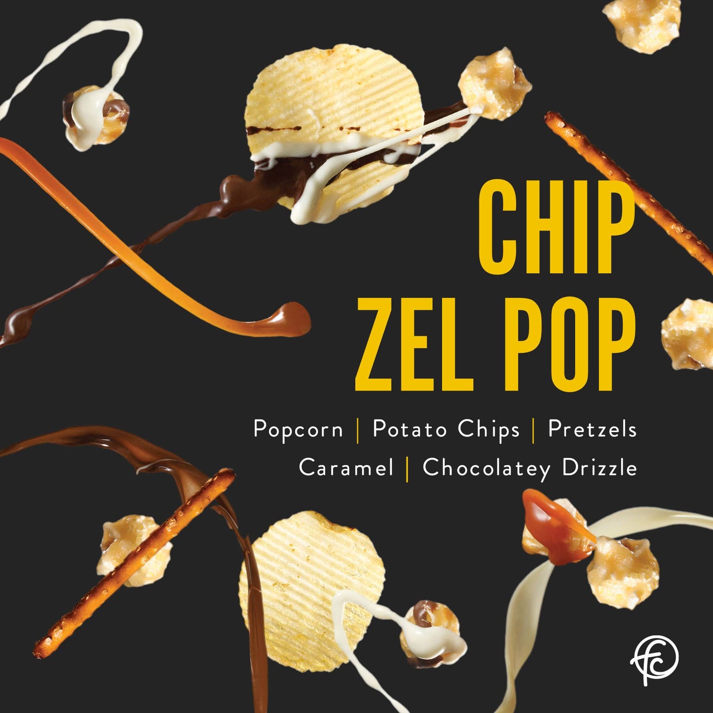 Funky Chunky - Chip Zel Pop | Caramel Popcorn with Chocolate | 5-ounce Bags