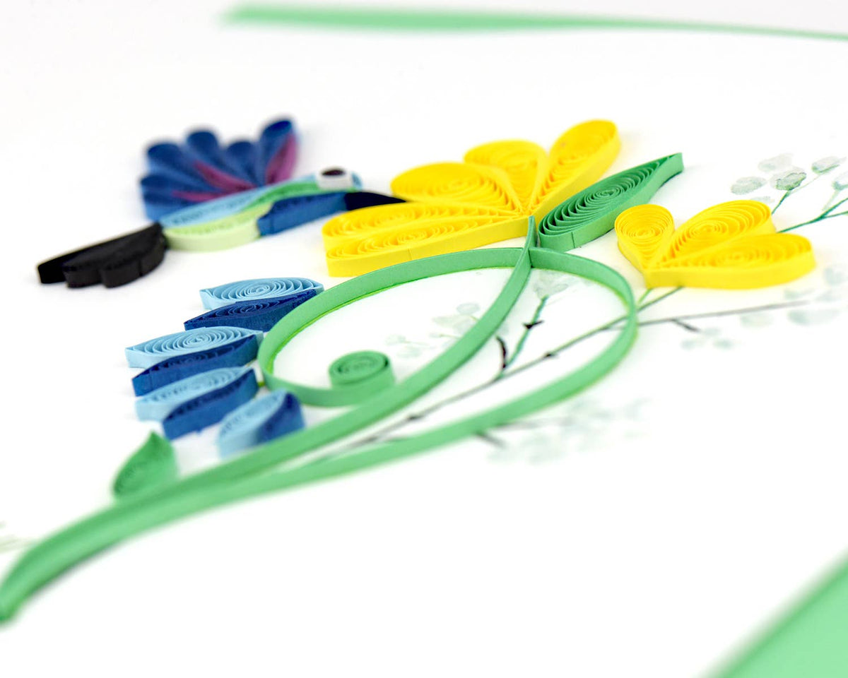 Quilling Card - Quilled Hummingbird Birthday Card | Handmade Birthday Card
