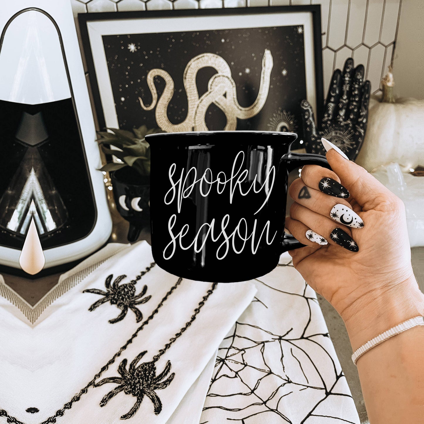 Gia Roma - Neutral Fall Coffee Mug, Ceramic Cups for Autumn Home Accent