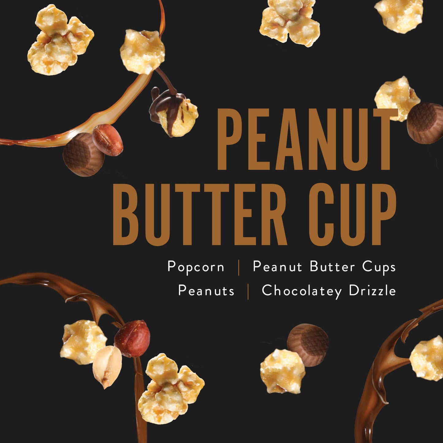 Peanut Butter Cup Caramel Corn Chocolate Popcorn 5oz Bag