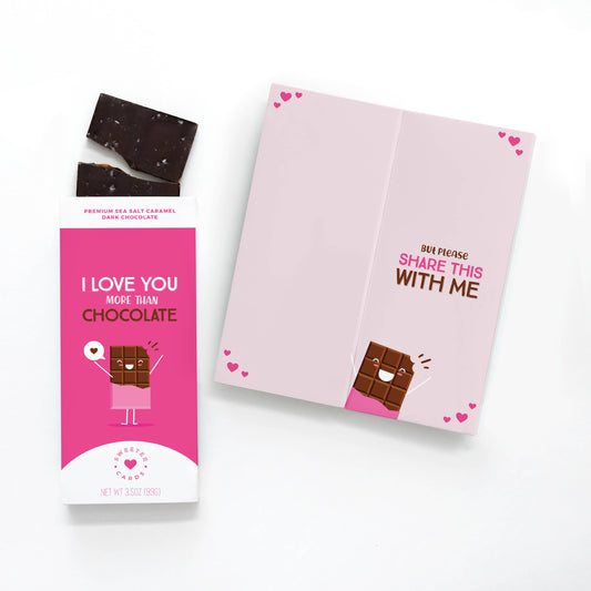 Love Card with Chocolate Bar Inside - More than Chocolate