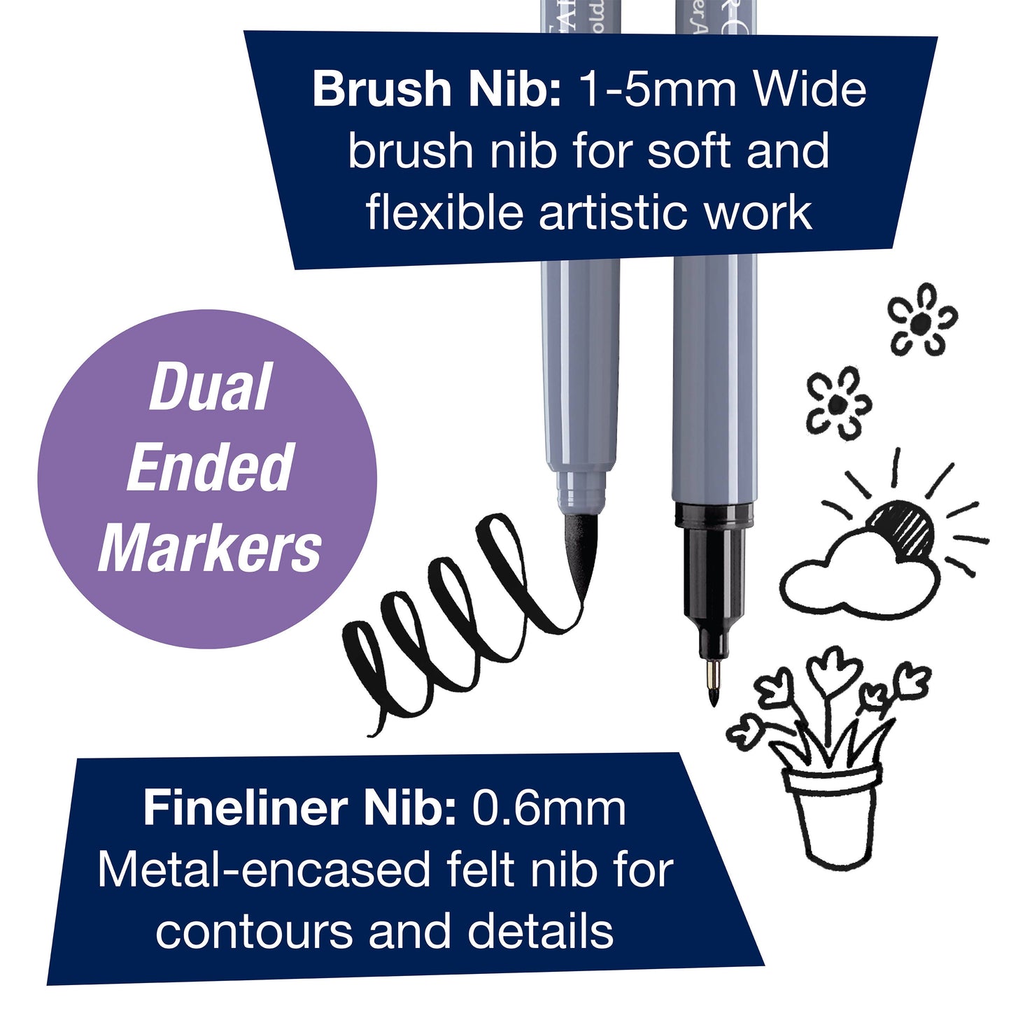 Faber-Castell / Creativity for Kids - Learn Brush Galaxy Hand Lettering Kit for Beginners