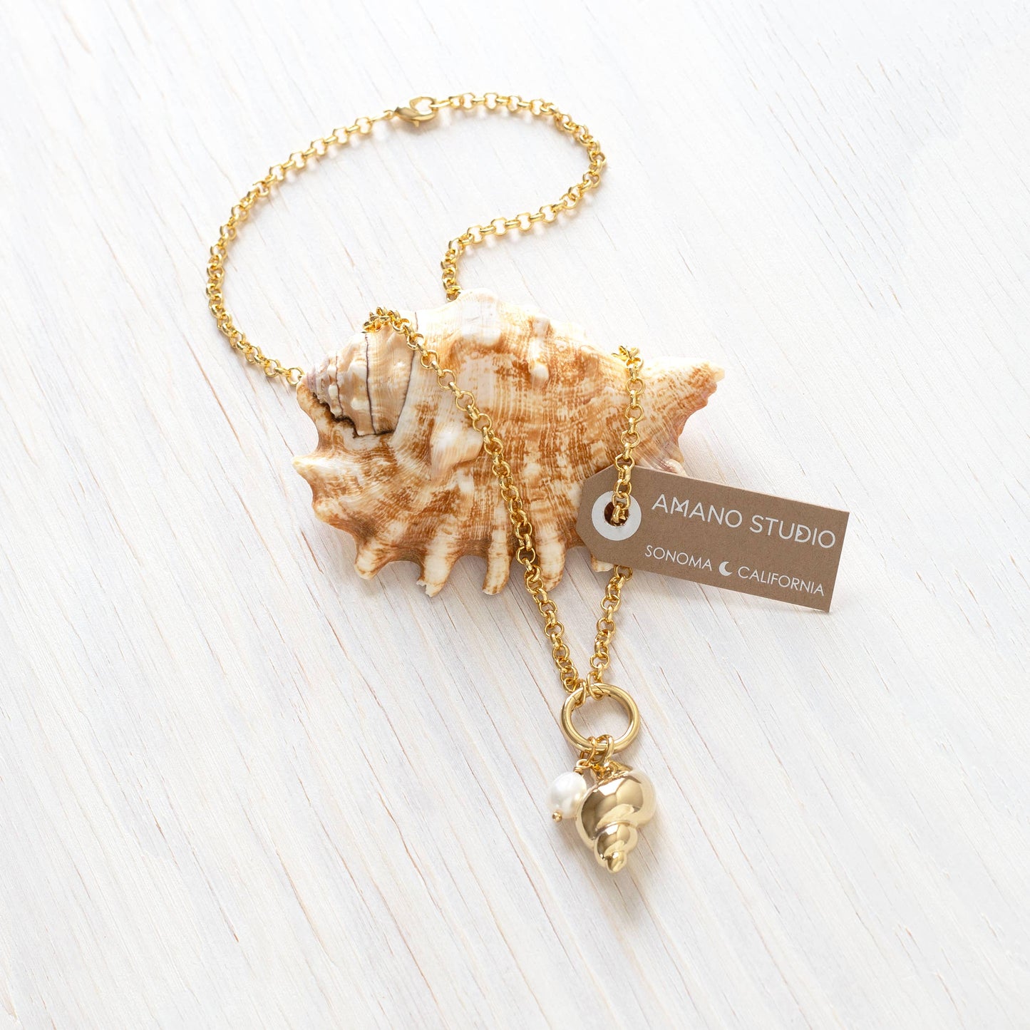 Amano Studio - Conch Shell and Pearl Statement Necklace
