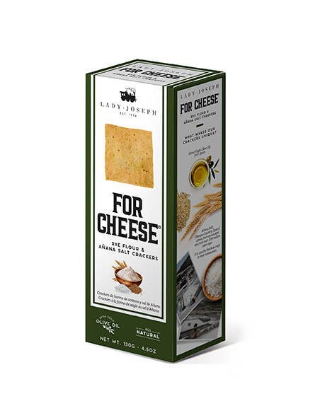 Rye Flour and Añana Salt Crackers 4.5oz Vegan For Cheese