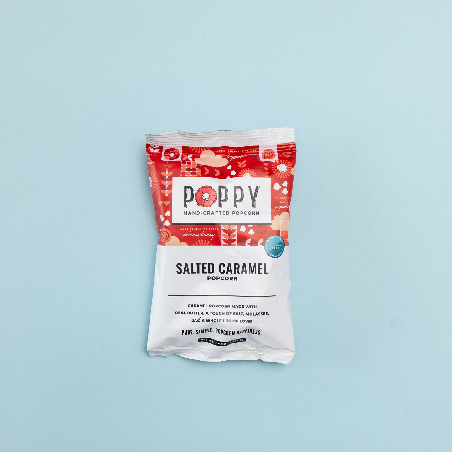 Poppy Hand-Crafted Popcorn - Salted Caramel Snack Bag