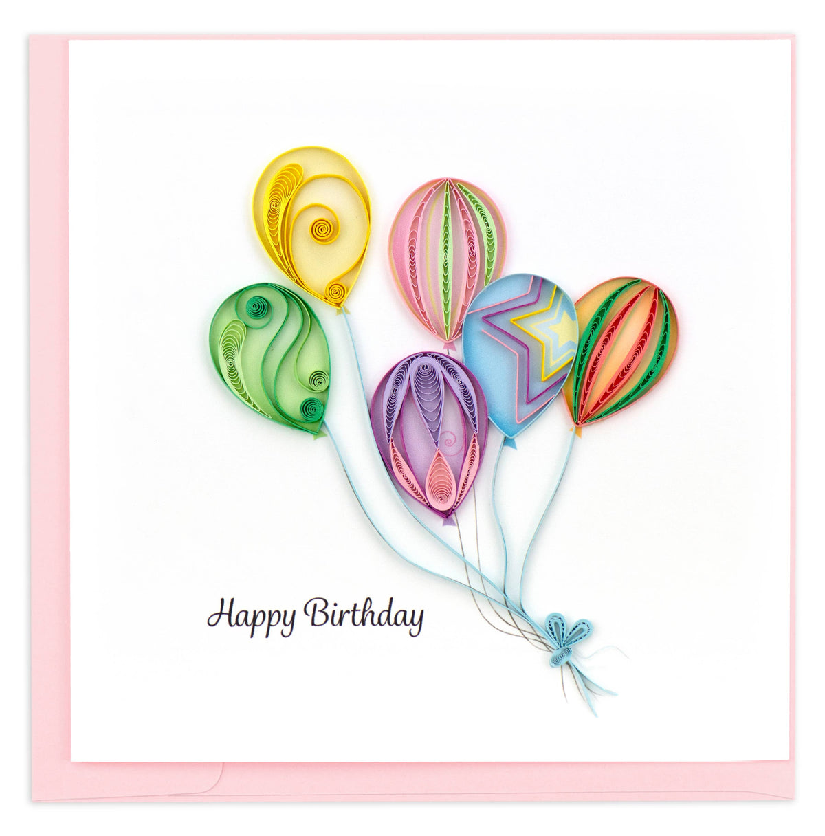 Quilling Card - Quilled Colorful Balloon Birthday Card | Handmade Card