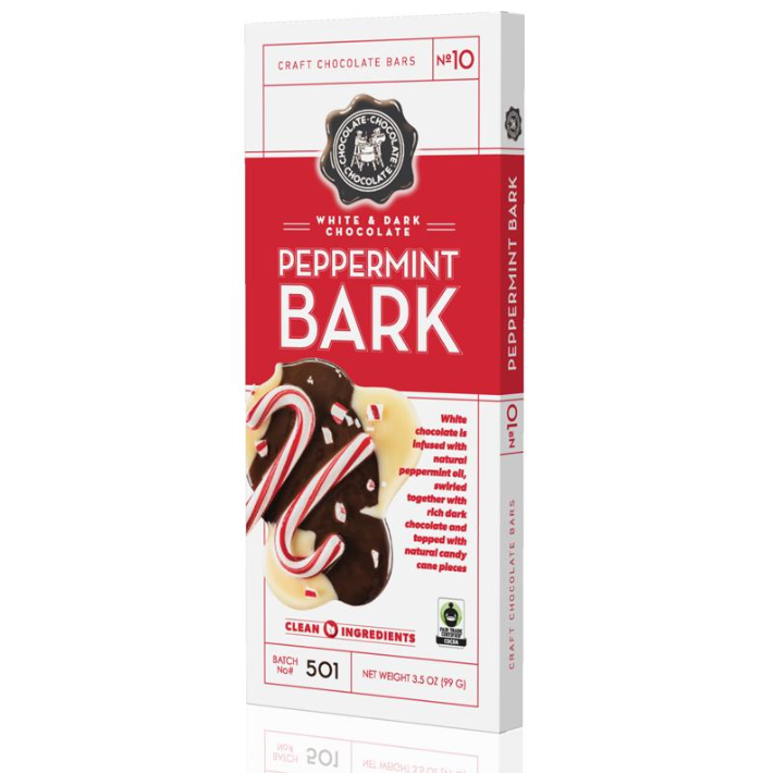 NO 10 - White & Dark Chocolate Peppermint Bar 3.5oz