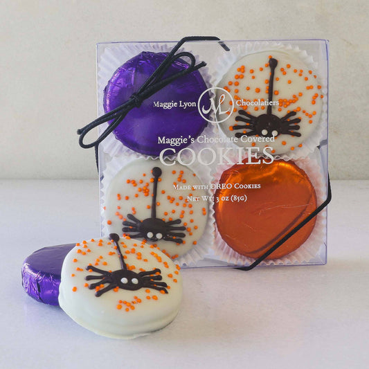 4pc Halloween Chocolate Covered Cookies - Spider