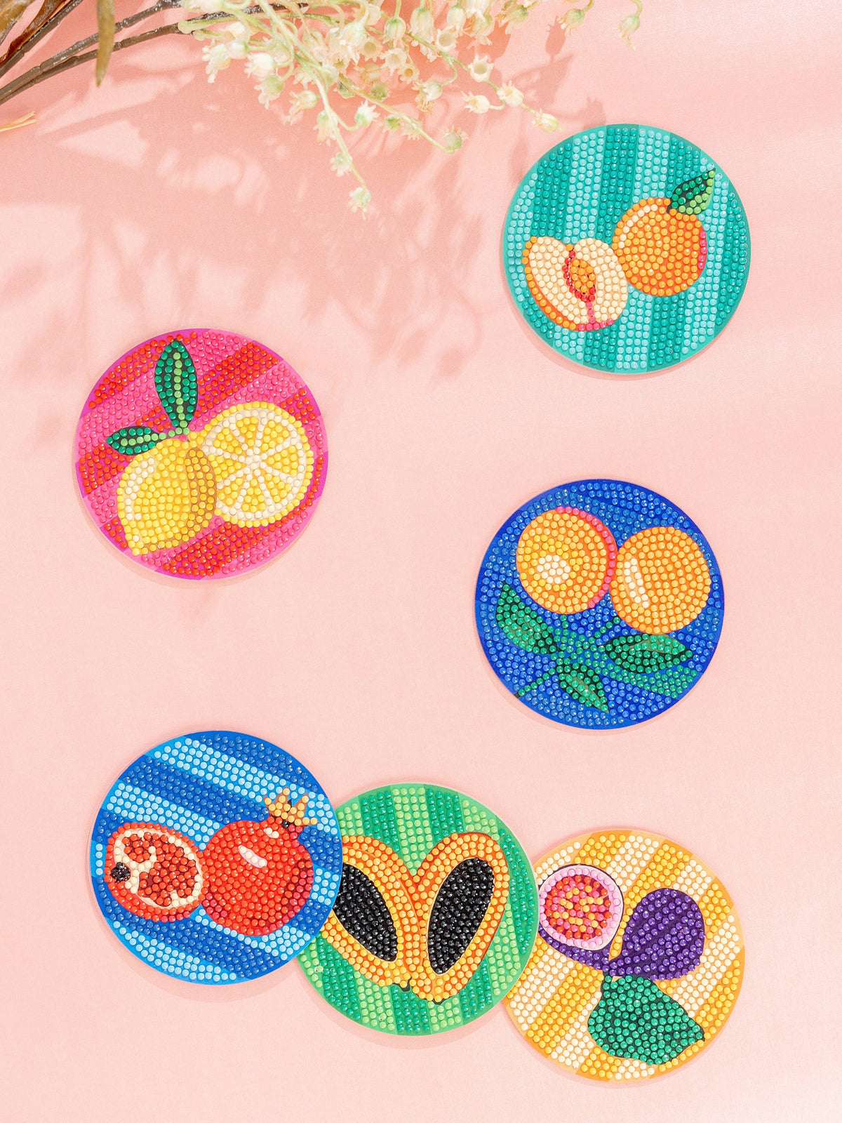 Craft Hero - PixelPop™ Diamond Art Acrylic Coaster Kit — Tutti Frutti