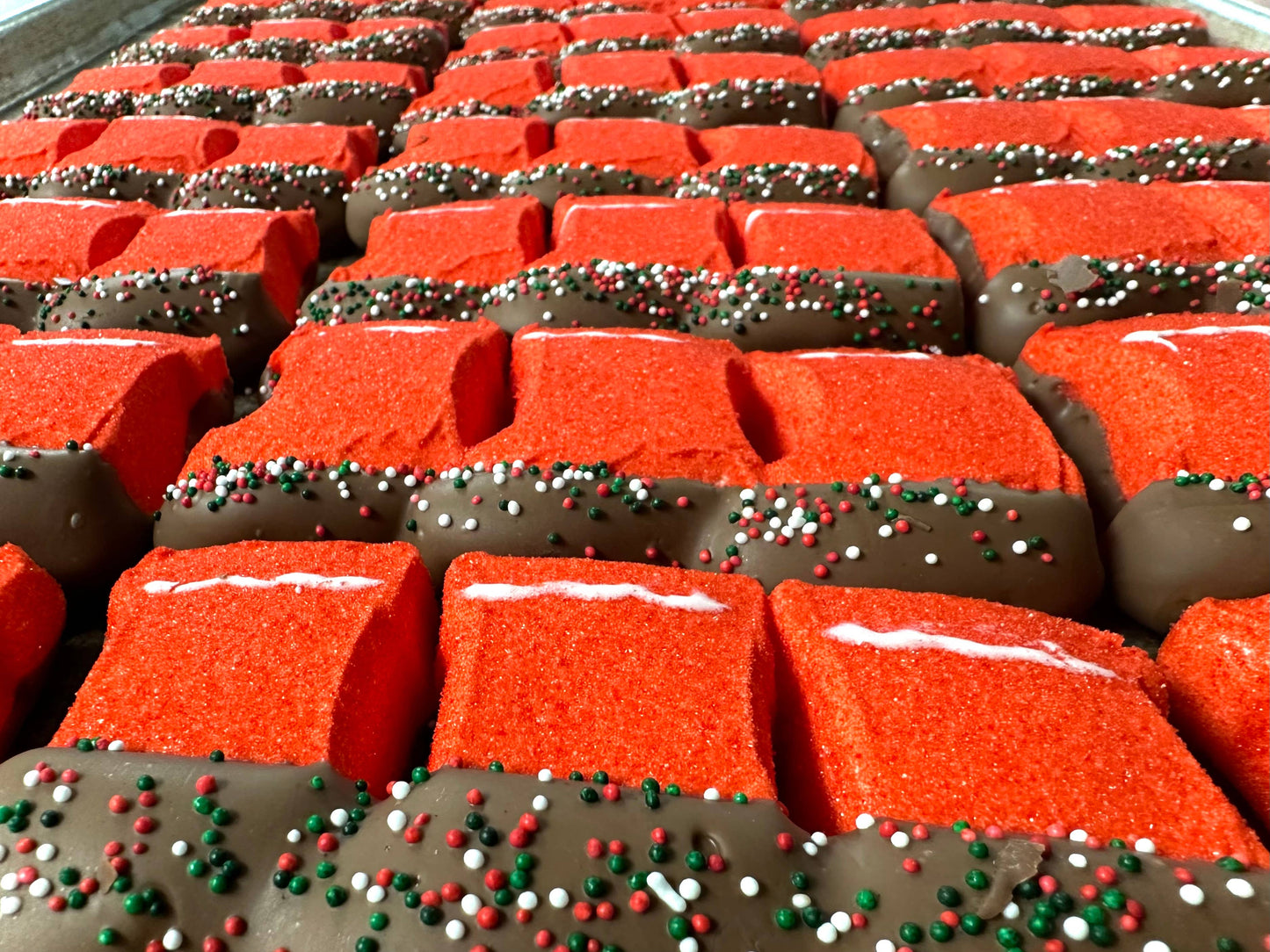 O'Shea's Candies Sweet Shop - Christmas 🎄Stocking O’Marshmallow Drizzled w/Milk Choc 3 Pk