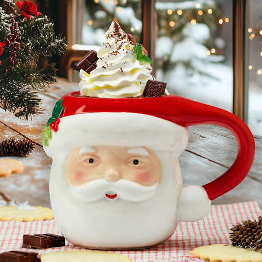 Holiday Magic Christmas Santa 3-D Mug 20oz