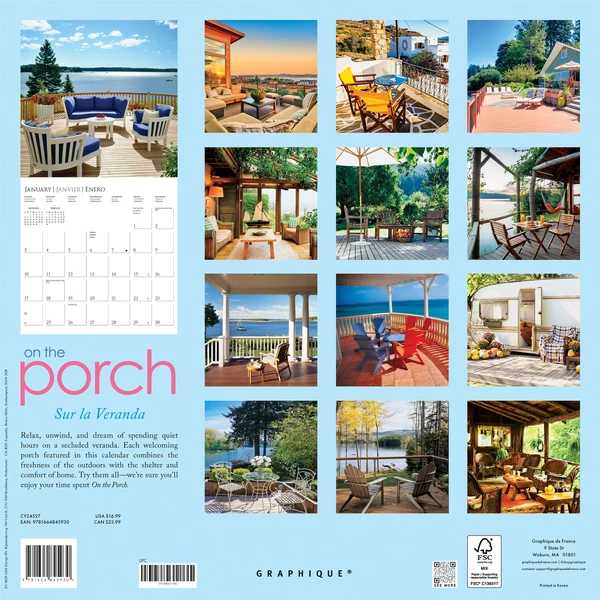 On the Porch Wall Calendar