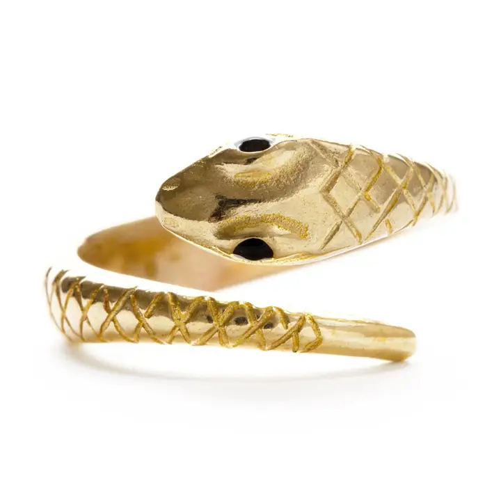 Victorian Snake Ring - Black