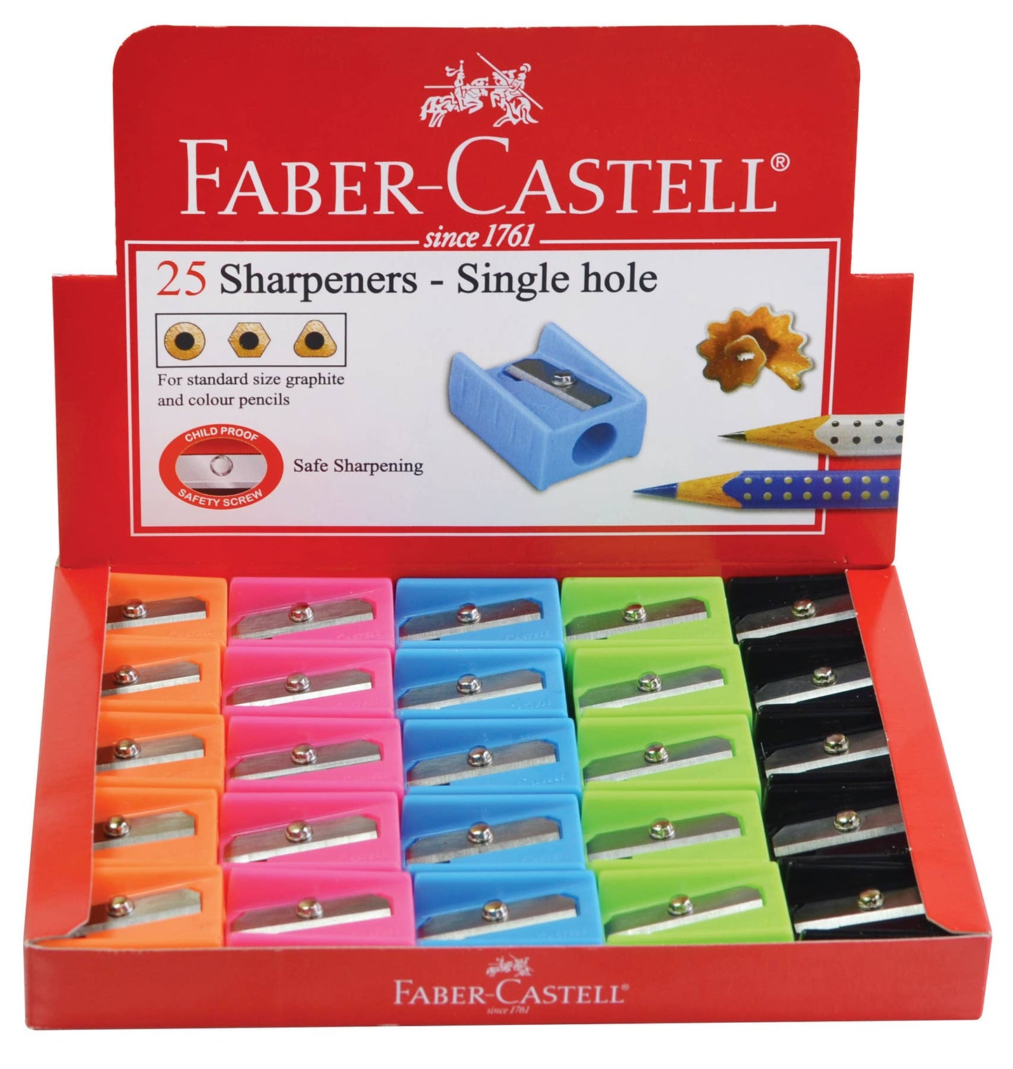 Individual Single Hole Pencil Sharpener - Assorted Colors