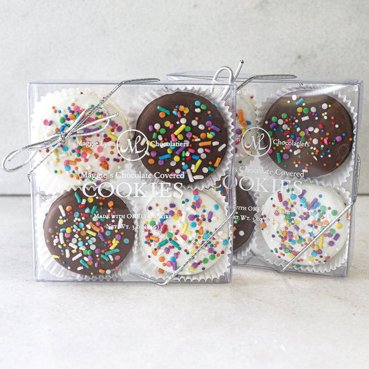 Maggie's Chocolate Covered Cookies - 4pc. Rainbow Explosion