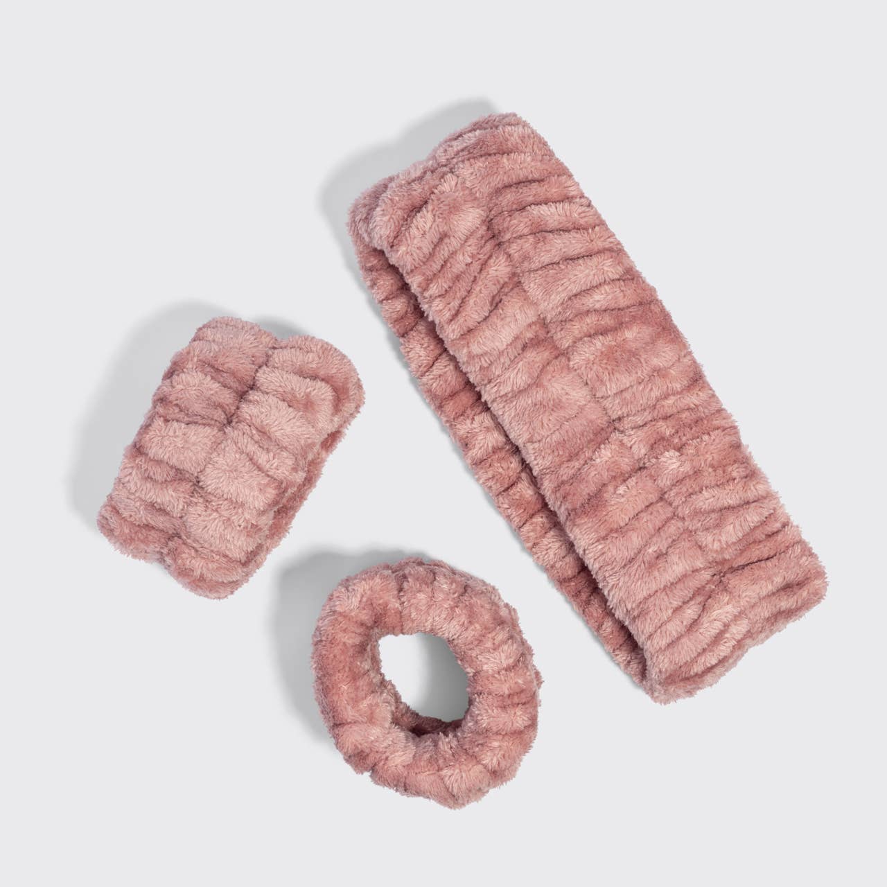 KITSCH - Spa Headband and Wristlets 3pc Set - Terracotta