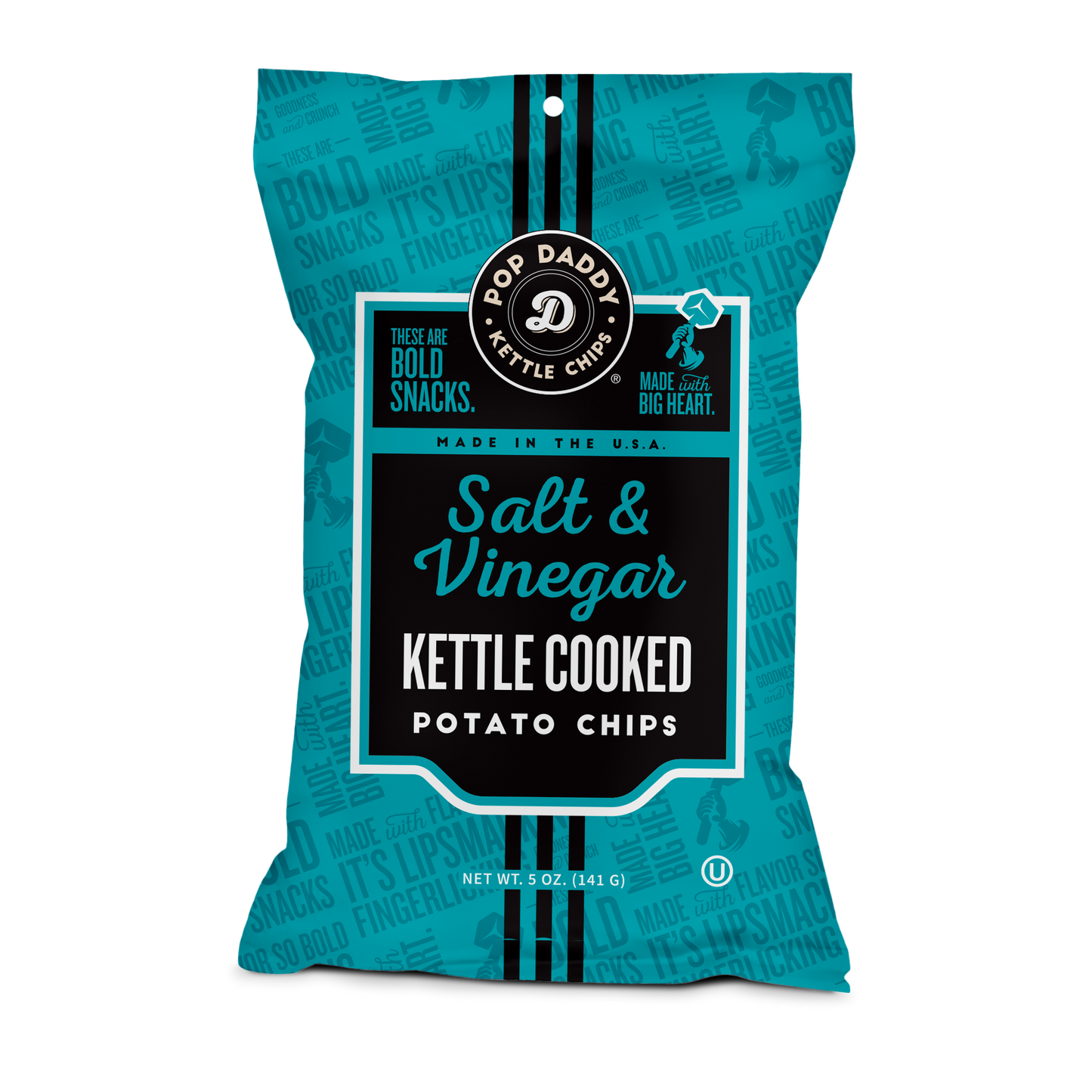 Kettle Cooked Potato Chips - 5oz - Salt & Vinega