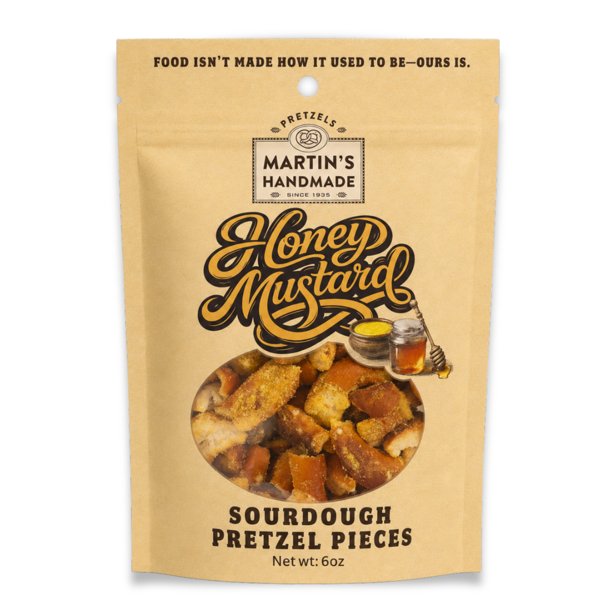 Martins Handmade Pretzels - Honey Mustard Pretzel Pieces 6oz.