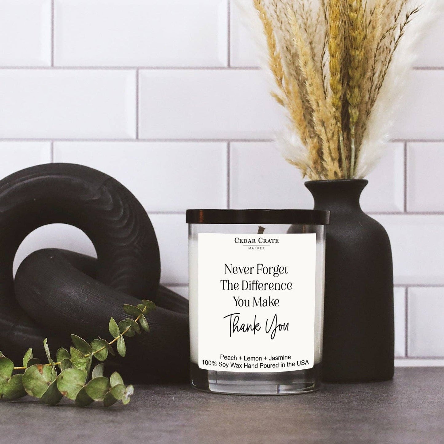 Cedar Crate Market - Retirement - Never Forget The Difference You Make Candle