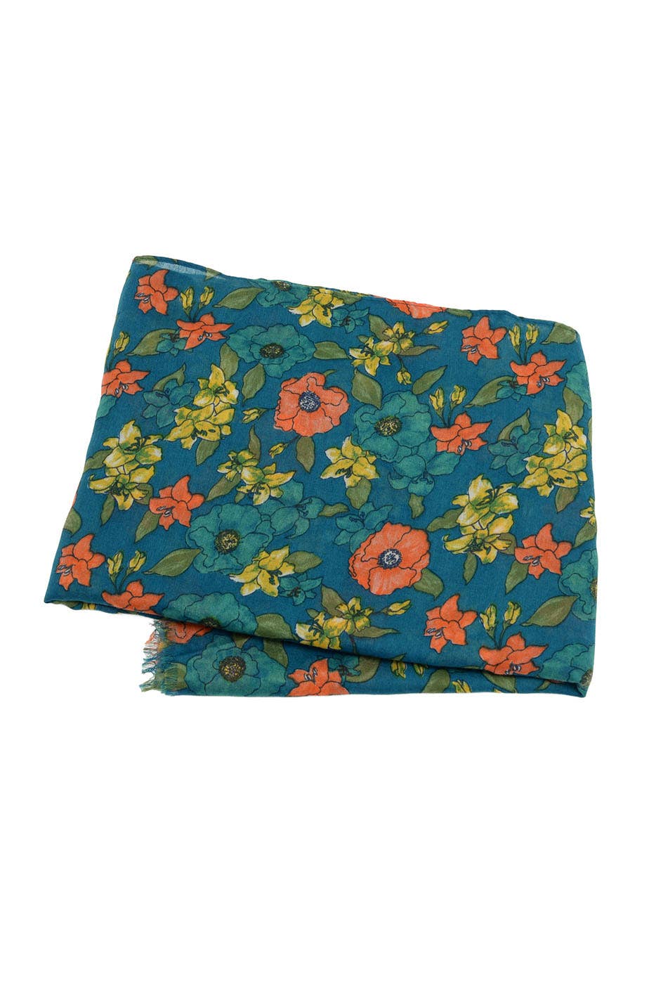 Black Poppy Field Scarf 180X88