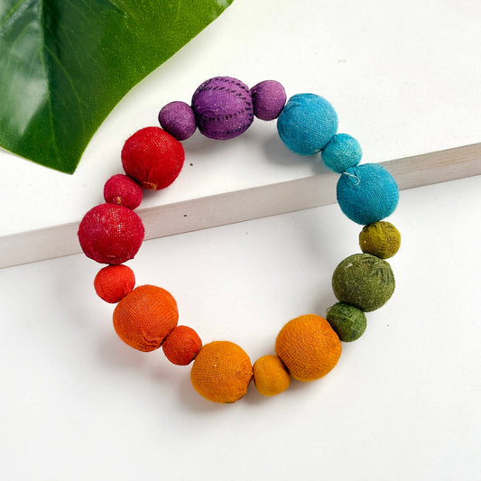 WorldFinds - Kantha Prism Bauble Bracelet