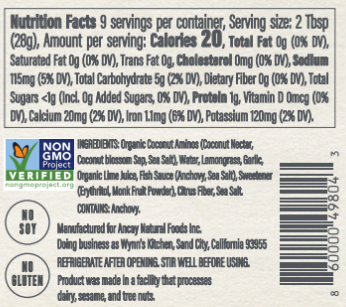 Lemongrass Stir-Fry & Marinade Sauce- No Sugar, Soy, Gluten Free