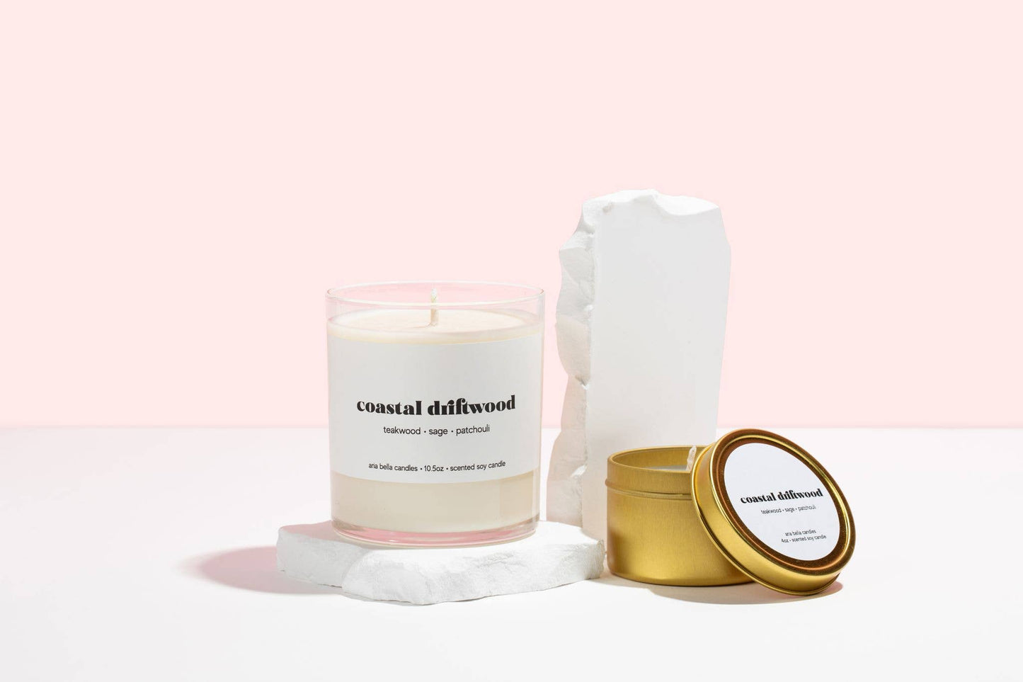 Coastal Driftwood Soy Candle 10.5oz Glass Jar